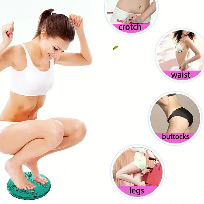 Green Waist Twister Disc, Waist Twist Board for Exercise Twisting Waist Disc with Counter Waist Twister for Women Belly Fat Body Shaping Fitness Twister Machine with Massage Foot Sole