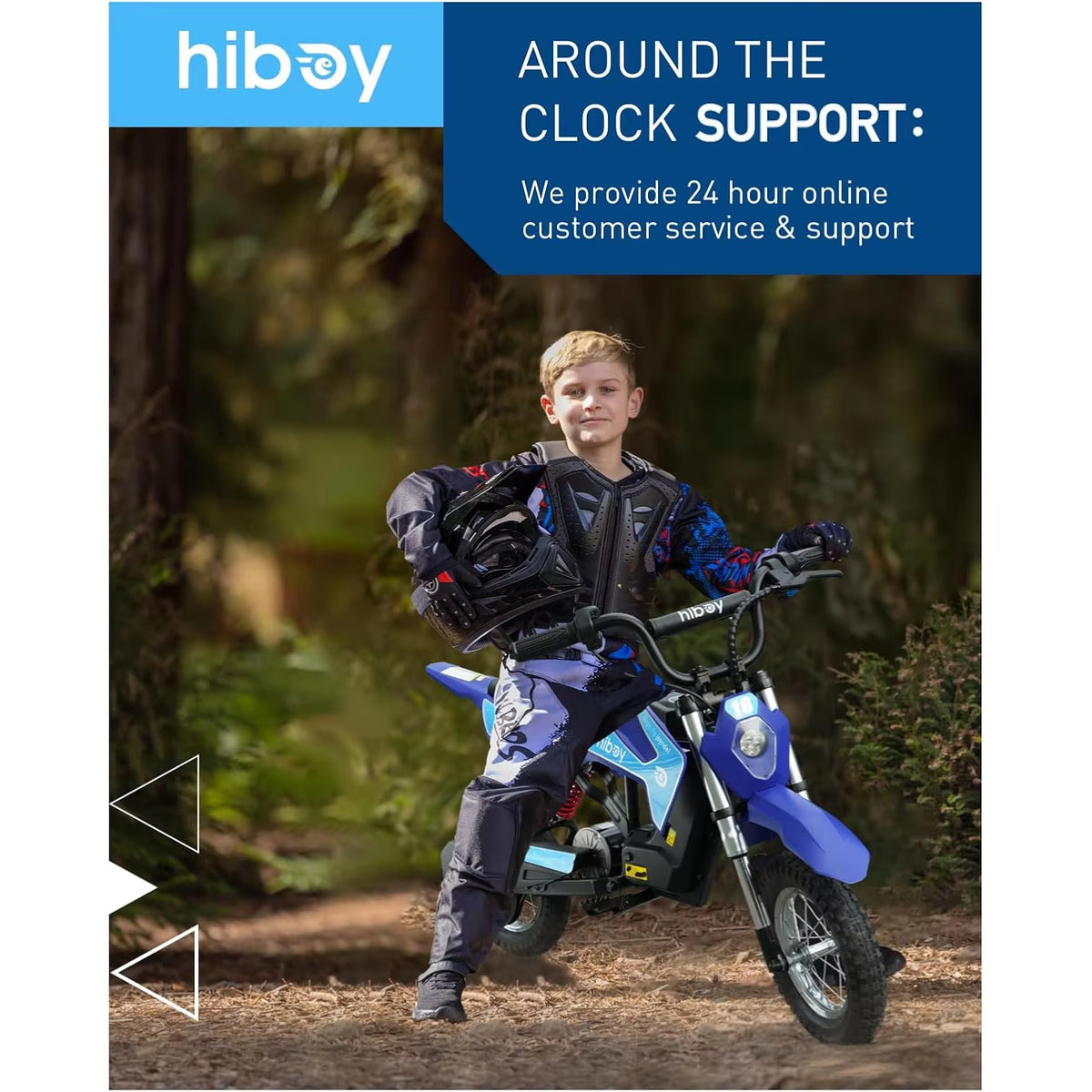 Hiboy 36V 300W Electric Motorcycle - Maximum Speed of 15.5 MPH and 13.7 Miles Range, 3-Speed Modes Electric Dirt Bike for Children Ages 3-10