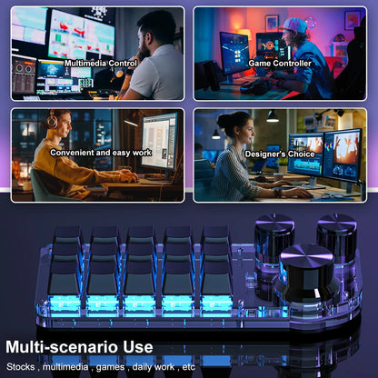 Programming Custom Bluetooth Macro Keyboard RGB Mechanical Keyboard for Mechanical Hotswap Macropad Photoshop Gaming Keypad