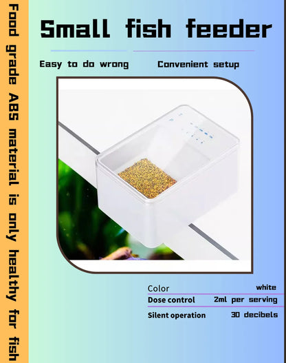 LED Aquarium Digital Fish Tank 70Ml Intelligent Digital Automatic Fishes Feeder with Timer Pet Feeding Fish Food Dispenser Food