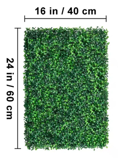 Succebuy Artificial Boxwood Hedge Wall Panels - 24 Pieces, 20x20/24x16 Inches, Green Grass Backdrop for Decorative Use
