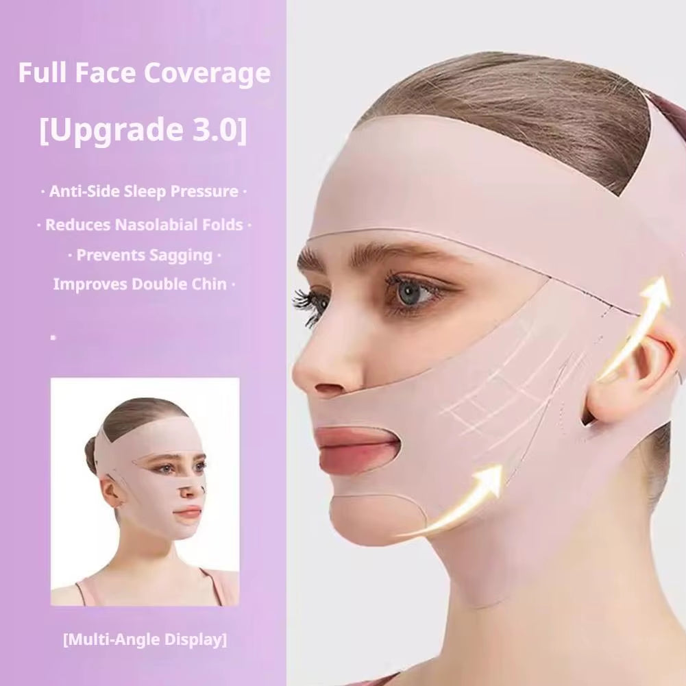 Facial Slimming Bandage for Relaxation and Lift - Double Chin Reduction and Facial Contouring Massage Belt