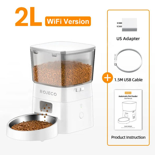 Dog Feeder Automatic Smart Pet Food Dispenser for Pets Dog Kibble Dispenser with WIFI Remote Control Dog Feeding Supplies