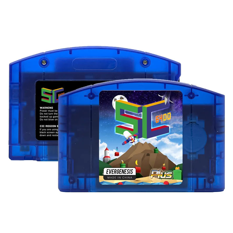 EVERGENESIS SC64 Open Source N64 800 in 1 Game Cartridge for Nintendo 64 Game Card Free 16GB Card Compatibility Support 64DD