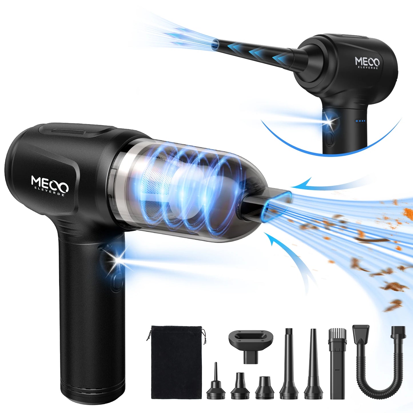 MEVC1 4 in 1 Air Duster & Vacuum Max 16KPA &110000RPM Strong Suction Power