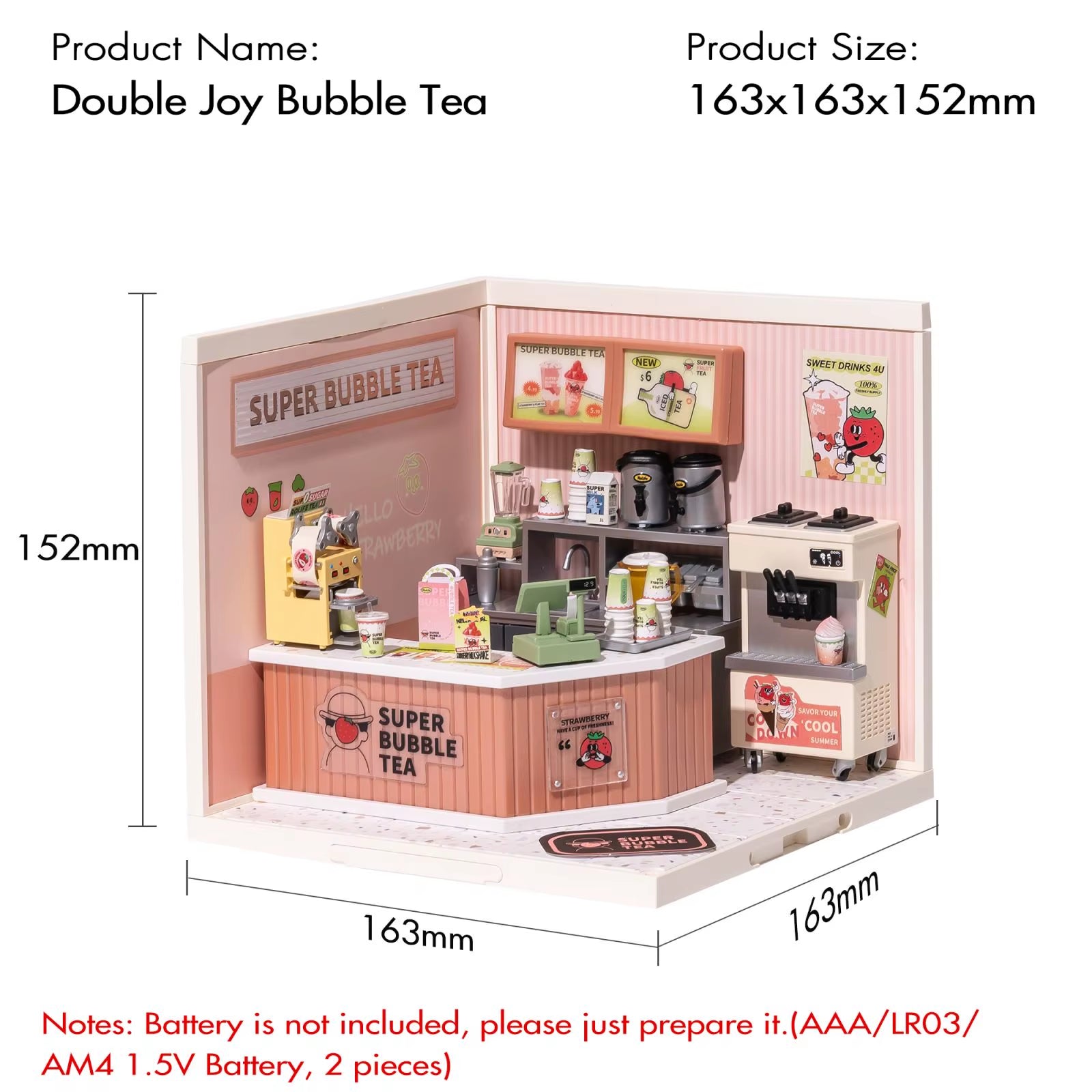 Robotime Rolife Super Creat Plastic Buliding Blocks DIY Miniature House Kit for Kids and Adult 3D Puzzle Multi-Scene for Fun
