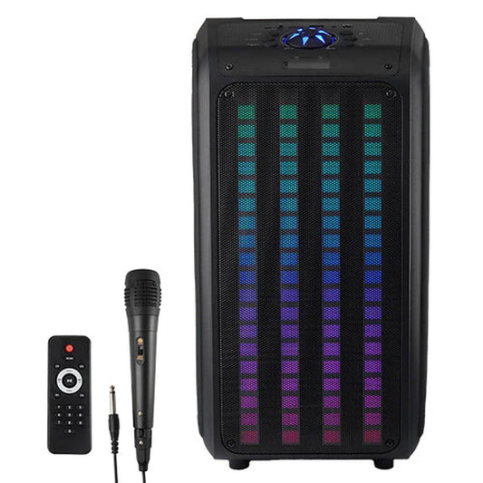 Supersonic 2 X 6.5" Sound Traveler Portable Backpack Speaker W TWS, LED Lights (IQ-8265BT)