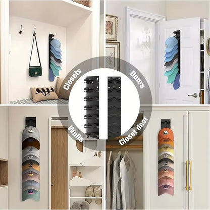 Space-Saving Plastic Hat Rack Organizer for Closet and Entryway Storage - 1 Piece