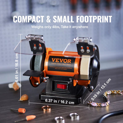 Succebuy Mini Multi-Purpose Bench Grinder Polishing Machine with Adjustable Speed for Gemstone Jewelry Polishing