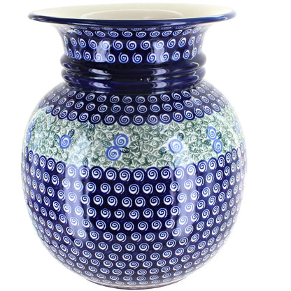 Blue Rose Polish Pottery 169 Zaklady Floor Vase - Elegant Decorative Piece