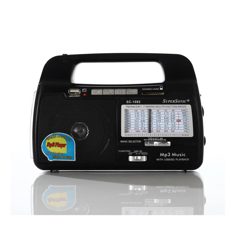 Supersonic 9 Band AM FM SW1-7 Portable Radio (SC-1082)