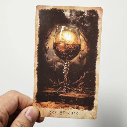 12*7Cm Horoscare Tarot in Rigid Box, 80 Pcs Tarot Cards with Red Gilded Edges Followed RWS System