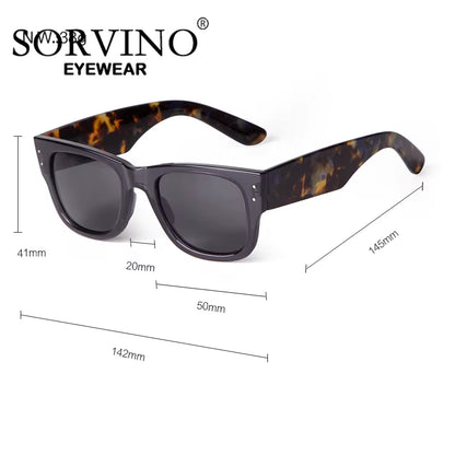 Trendy Square Sunglasses for Women and Men Retro Vintage 70S Sun Glasses Shades Black Tortoiseshell Frame UV Protection