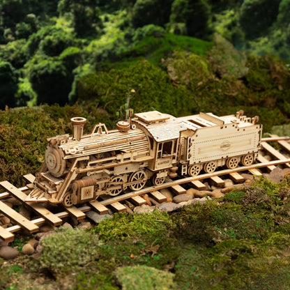 Robotime Classic Car 3D Wooden Puzzle Model Kits: Vintage Train, Army Jeep, and Heavy Truck at 1:15 Scale for Children