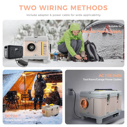 8KW Portable Diesel Air Heater with Self-Cleaning and Bluetooth App, High Altitude Mode for 12V/220V RV, Truck, and Van Applications