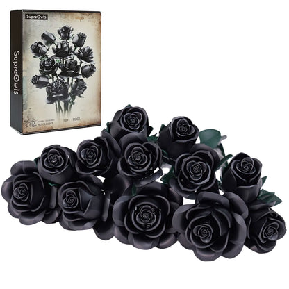 Roses Bouquet Building Blocks Set Artificial Flowers Home Decor Wedding Floral Bricks Toys Christmas Valentines Gift for Adults
