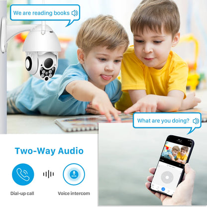 YCC365 plus PTZ Wifi Camera Outdoor 1080P HD CCTV Security Camera 4X Zoom Waterproof Speed Dome Wireless Surveillance Camera New