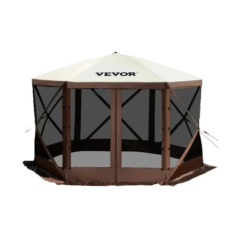 Pop-Up Camping Gazebo Camping Canopy Shelter 6 Sided 12' X 12' / 10' X 10' Sun Shade Tents & Canopies Camping & Hiking