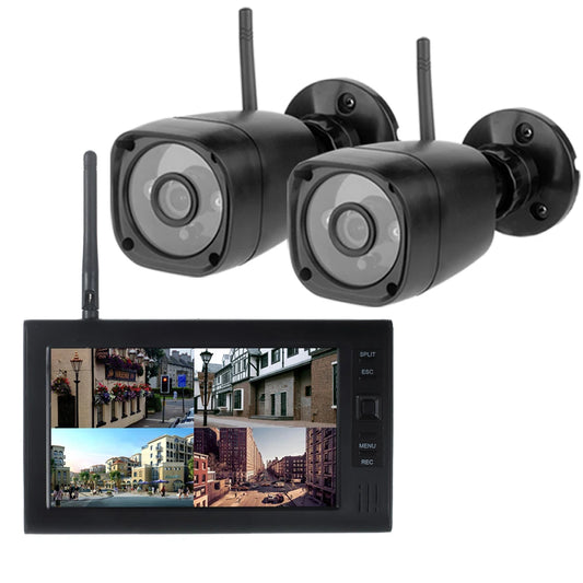 Wireless Surveillance System 7 Inch Monitor Security Camera Record Video Baby Camera