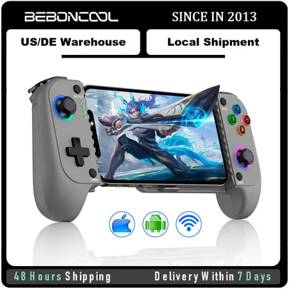 BEBONCOOL MC103 Gamepad Type-C Mobile Phone Controller Hall Effect Stretching Handle Joystick Android Ps Cloud Game Customized