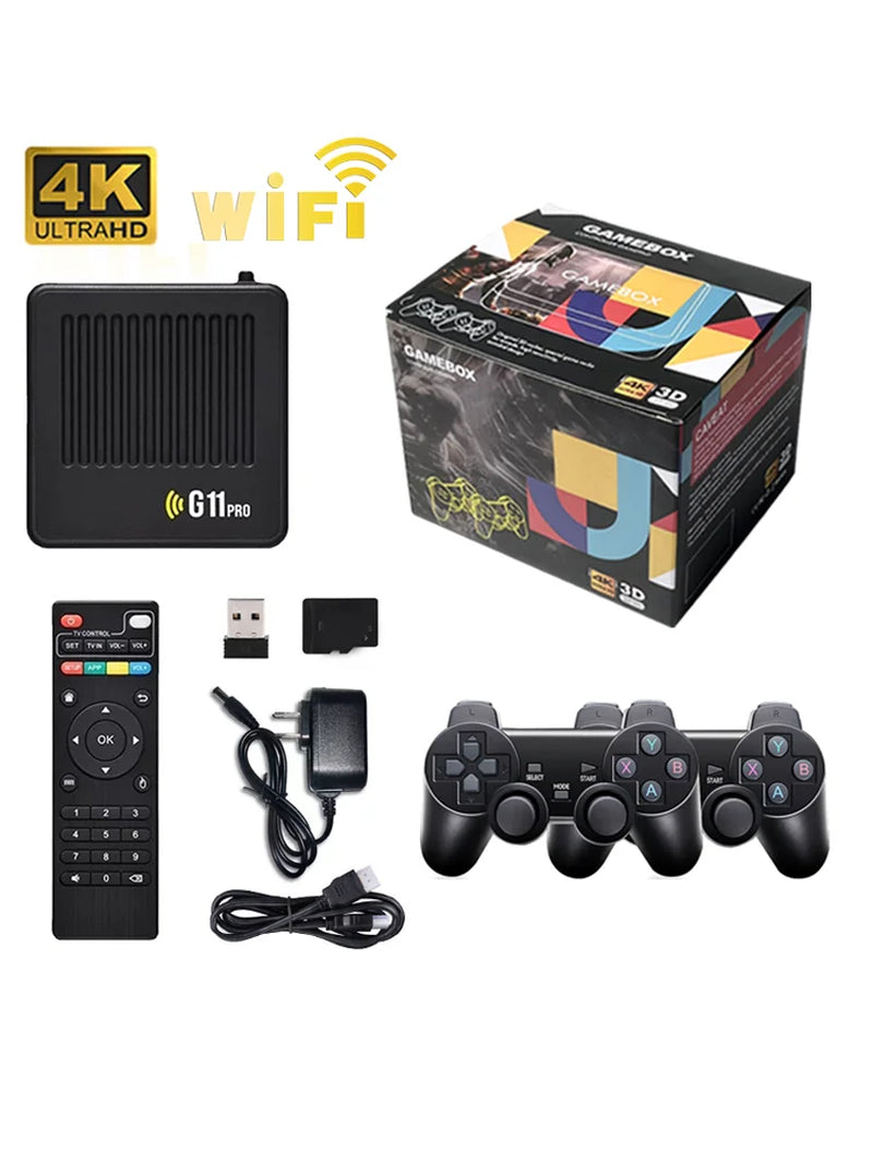 Video Game Console G11 Pro 4K HD 2.4G 256GB Wireless Controller Emuelec4.3 S905X2 Dual System Family Gamebox Built-In 60000 Game