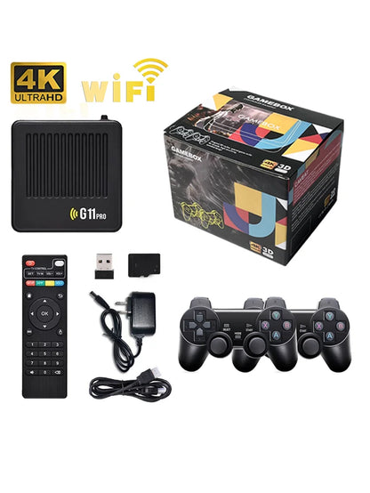 Video Game Console G11 Pro 4K HD 2.4G 256GB Wireless Controller Emuelec4.3 S905X2 Dual System Family Gamebox Built-In 60000 Game