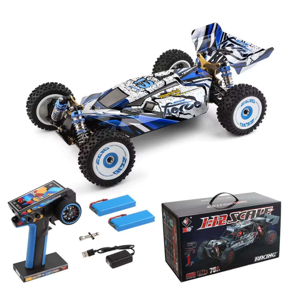 Wltoys 124016/124017 4WD Off-Road RC Car - High-Speed 75Km/H Remote Control Crawler with Brushless Motor and 2.4G Electric Drift Capabilities