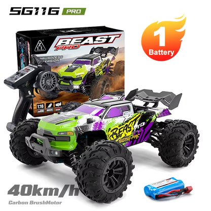 ZNLYRION 1:16 Scale RC Off-Road Buggy with Optional Brushless Motor and 4WD - SG116MAX PRO Remote Control Racing Truck with Anti-Slip Tires