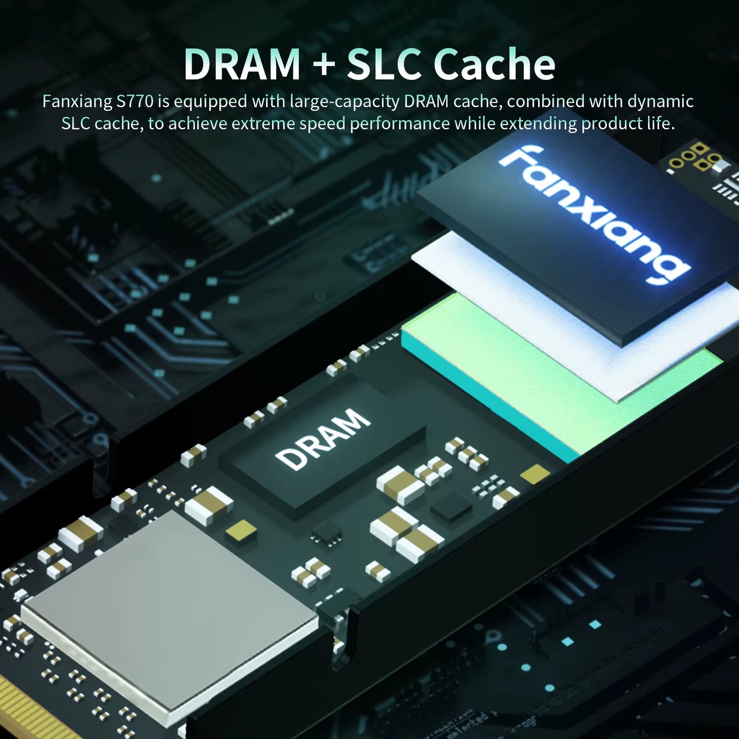 Fanxiang M.2 SSD 1TB 2TB 4TB 7400Mb/S M.2 Nvme Pcie4.0 DRAM Cache Internal Solid State Drive for PS5 EU US Local Delivery S770