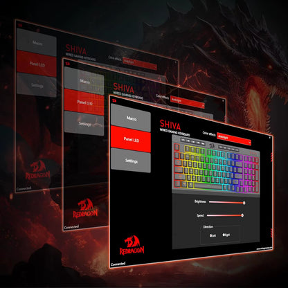 K515 Shiva RGB Membrane Gaming 98 Keys Mechanical Detachable Wrist Rest Smooth Linear Switch Keyboard