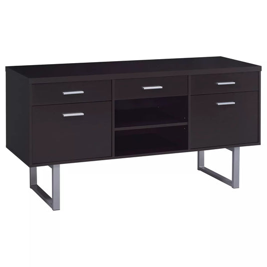 Lawtey Cappuccino 5-Drawer Credenza 