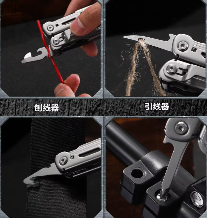 Daicamping DL10 Pocket Multi-Function Folding Knife and Plier Tool Set for Outdoor EDC and Survival Gear
