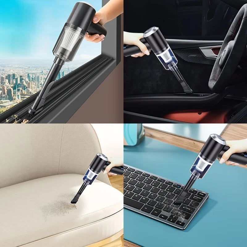 Compact Wireless Vacuum Cleaner with Powerful Suction – Versatile Rechargeable Dust Removal Solution for Computers, Home, and Automotive Cleaning