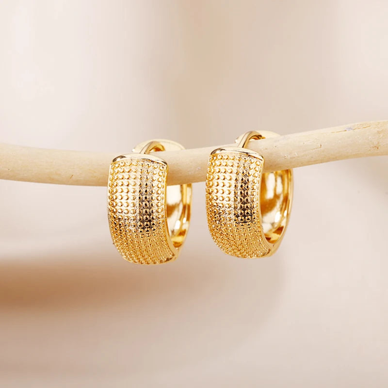 Gold Small Hoop Earrings for Women - Stainless Steel Silver Tone Jewelry, 2024 Trendy Piercing Gift for Her