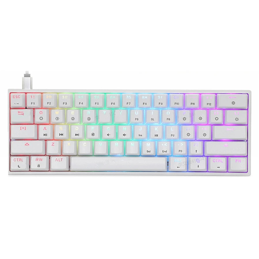 SKYLOONG GK61 Mechanical Keyboard 61 Keys Hot Swappable Gateron Optical Switch RGB Type-C Wired Programmable 60% Layout Gaming Keyboard