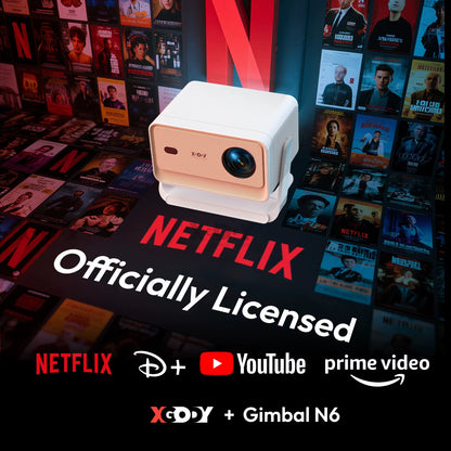 Projector A6/N6 Pro 690ANSI Netflix Officially 4K Voice Control Smart Android TV Whale OS 32GB ROM Home Theater
