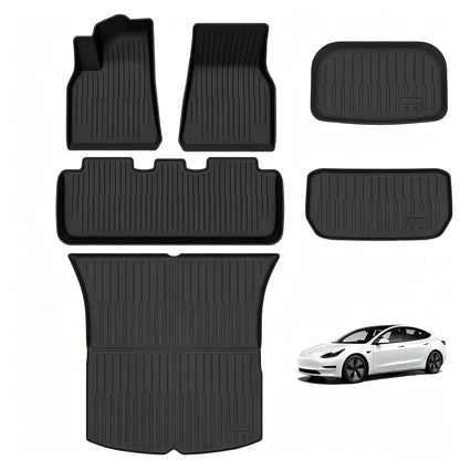 TPE Full Set Floor Mats and Cargo Liners for 2025-2026 Tesla Model Y (5-Seat) - Premium Automotive Accessories