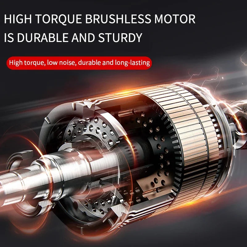 520N·m Brushless Electric Impact Wrench - 1/2" Cordless Tool Compatible with Makita 18V Battery