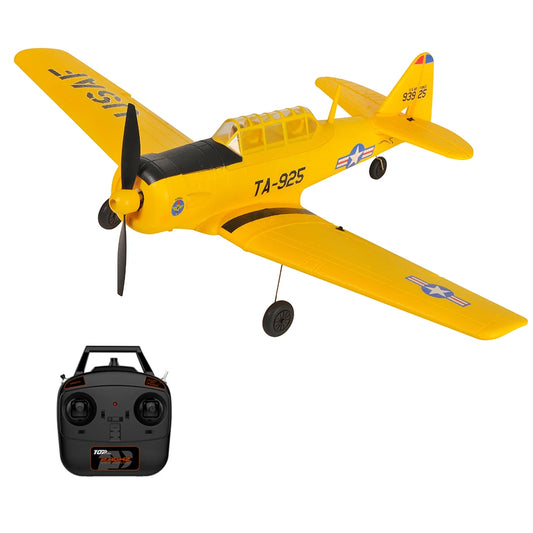 TOP RC HOBBY AT-6 2.4Ghz 4CH 450Mm Wingspan EPP 6-Axis Gyro One-Key U-Turn Aerobatic RC Airplane RTF for Beginners