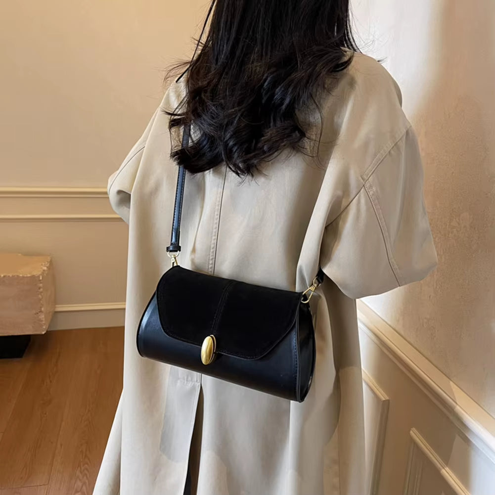 Fashion PU Shoulder Bag Stylish Crossbody Bag Adjustable Strap Vintage Small Tote Bag Trendy Commuting Bag Slouchy Hobo Bag
