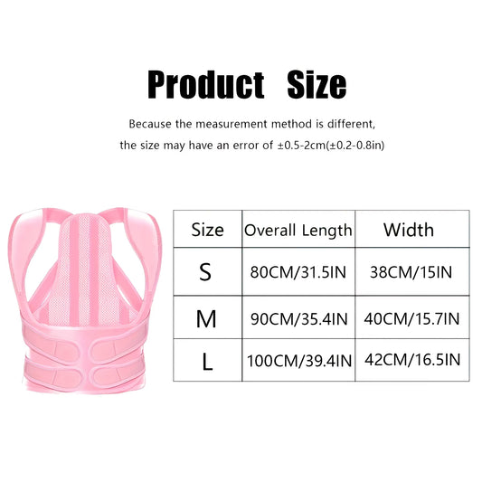 Back Brace Posture Corrector for Unisex Shoulder Straightener Adjustable Full Back Support Upper Hunchback Spine Corrector