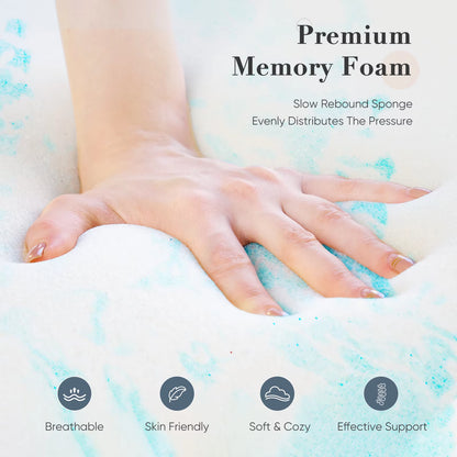 JHK Full Size 2-3 Inch Gel Memory Foam Mattress Topper - Cooling, Soft, and Breathable Bed Topper for School and Bedroom Furniture