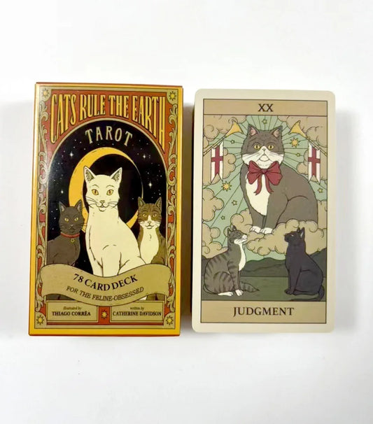 Cats Rule Earth Tarot Cards a 78 Oracle English Visions Divination Edition Deck Borad Playing Games