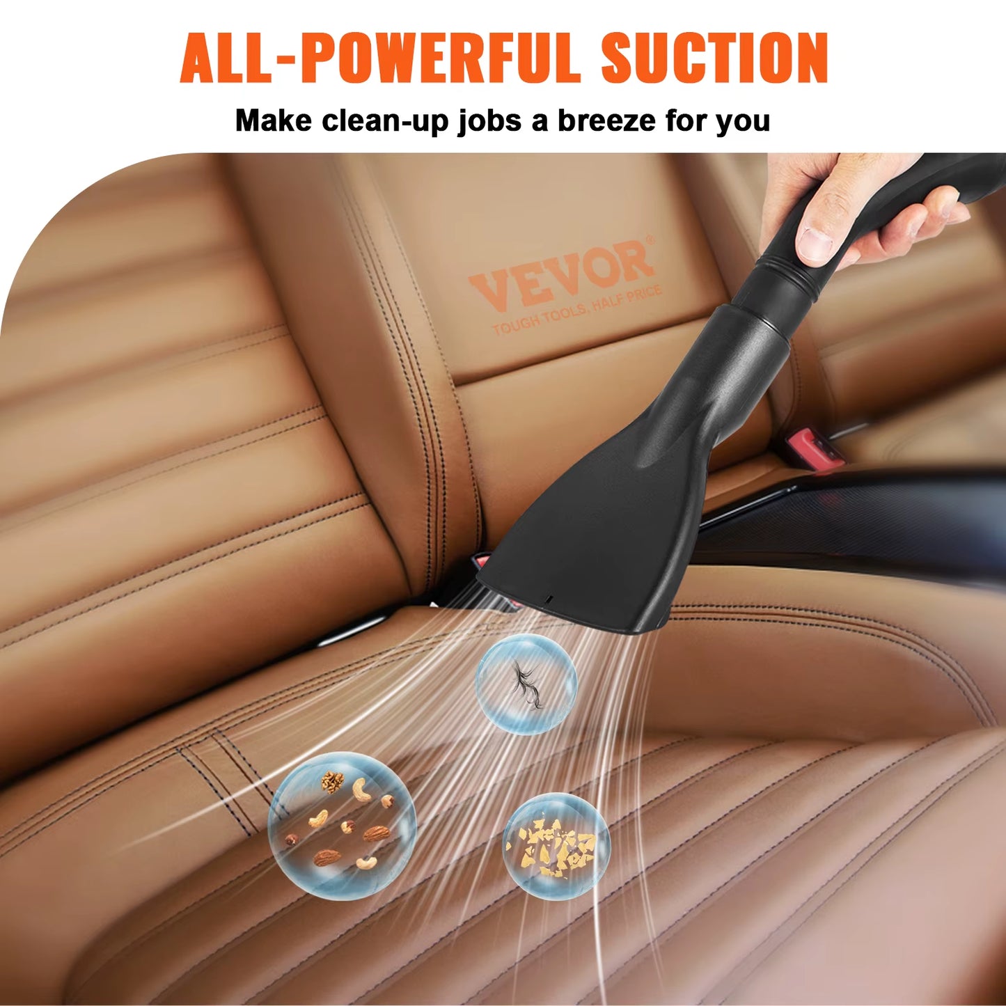 Wet Dry Vac 2.6 Gallon 2.5 Peak HP 3 in 1 Portable Shop Vacuum with Blowing Function Attachment Storage for Floor