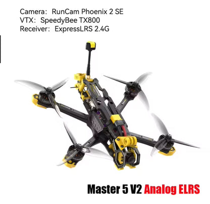 Master 5 V2 Analog Freestyle Drone Set with  F405 V3 Stack 2306 1900KV 6S Motor