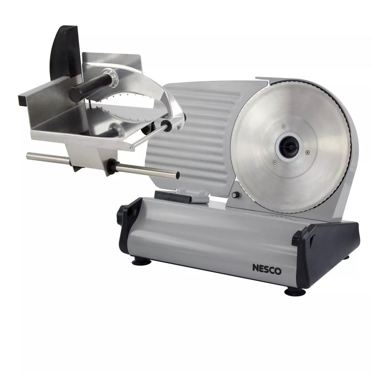 8.6-Inch Stainless Steel Electric Food Slicer, 180W with Blade Guard, Silver
