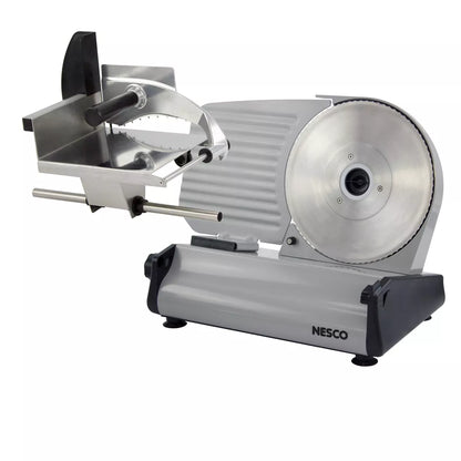 8.6-Inch Stainless Steel Electric Food Slicer, 180W with Blade Guard, Silver