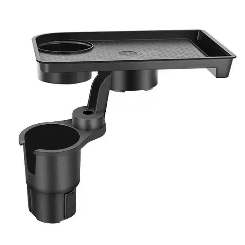 Premium Universal Car Cup Holder Tray - 360° Rotating Adjustable Dual Cup Organizer