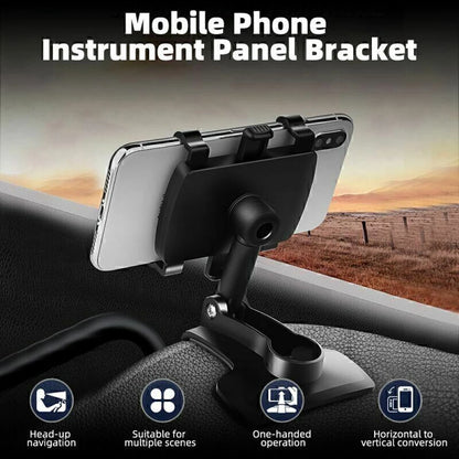 Rotatable Portable Car Mount for Dashboard, Rearview Mirror, and Sun Visor - Compatible with iPhone, Samsung, Xiaomi, Redmi, and Huawei
