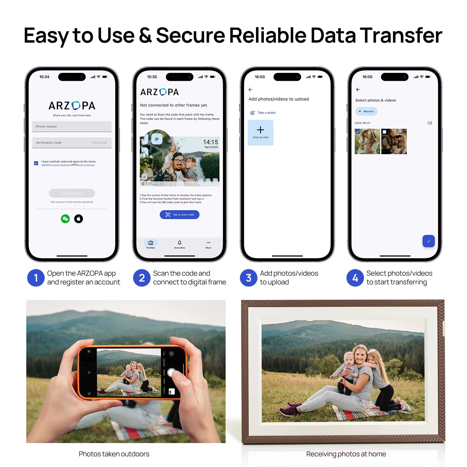 New  Digital Picture Frame 10.1 Inch Smart Wifi Digital Photo Frame 32GB with 1280X800 IPS Touch Screen,D10